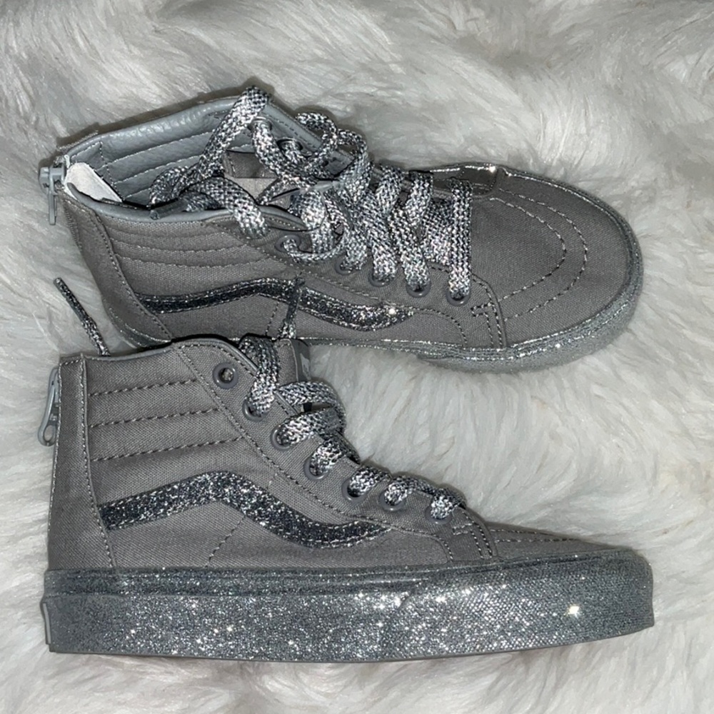 Vans Kids Glitter High-Top Sneakers - Silver